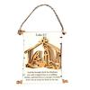 Nativity Advent Scroll Ornament Wooden Laser-Cut Hanging Decor with 24-Day Bible Verses Religious Christmas Countdown Calendar