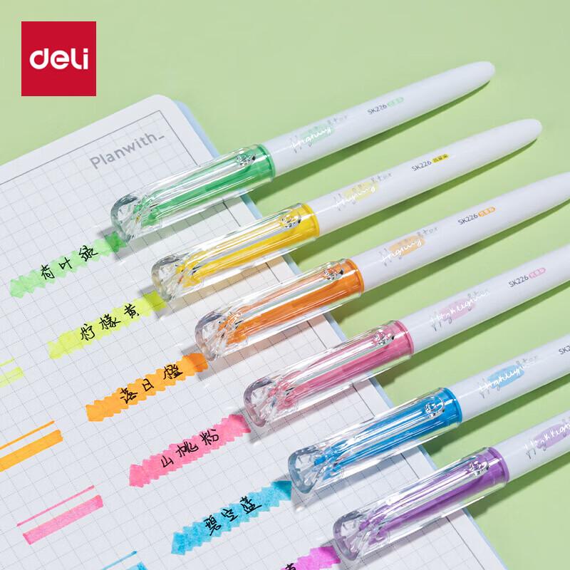 Deli Smudge-Resistant Chisel Tip Highlighters