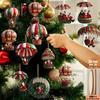 10 Stück 2D Weihnachts-Hängedekorationen, Nikolaus und Heißluftballon Ornamente, Festliche Hängedekoration für Weihnachtsbaum, Zuhause, Party und Neujahr