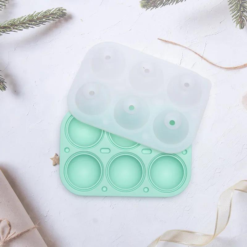 

Silicone Ice Cube Mold, 6 Cavities Circular Ice Hockey Mold, DIY Ice Ball Round Jelly Making Mould for Cocktail Whiskey Drink