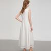 ELLE Elegant French White A-Line Dress With Sleeveless Tank Top Women Dresses L8SLM017