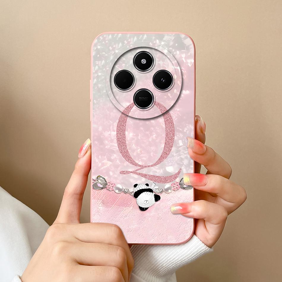 

For Xiaomi Redmi 14C Case Wave Light Letters Phone Cover For Xiaomi Redmi 14R 5G Redmi 14 C Soft Liquid Silicone Anti Drop Funda Redmi 14R