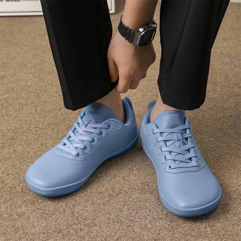 Men Barefoot Casual Flats Women Wide Palm Driving Shoes Black Wide Head Couple Walking Shoes Blue White Shoes Large Size