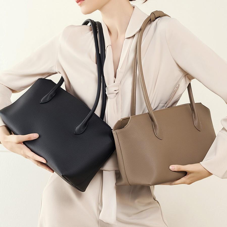 Genuine Leather High-End Commuter Women's Bag 2025 New Versatile Cowhide Underarm Bag Women's Shoulder Bag Tote Large Bag