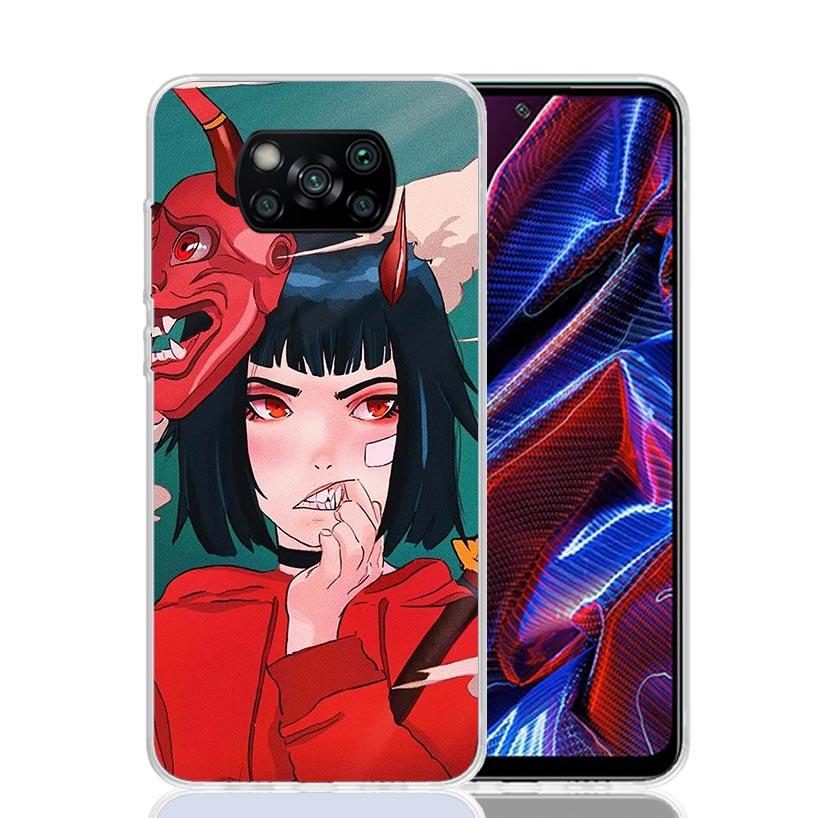 

Japanese Style Anime Girl Case Phone Cover for Xiaomi Redmi Note 10 9 9S 8 8T 7 5 Pro Mi 12T 11T 10T 9T 12 11 Lite A3 A2 Trend F Xiaomi Mi A3 (CC9E)