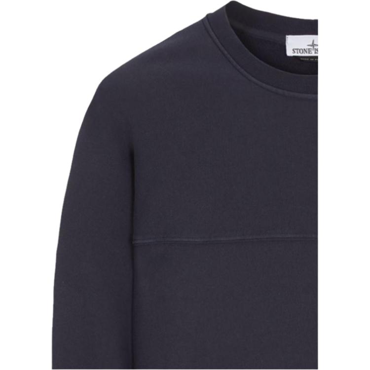 Stone Island Badge Pullover Crew Neck Long Sleeve Sweatshirt Unisex sweatshirt Blue 801560154-V0020