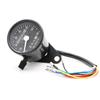 Universal Motorcycle Dual Odometer KMH Speedometer Gauge LED Backlight Signal Li