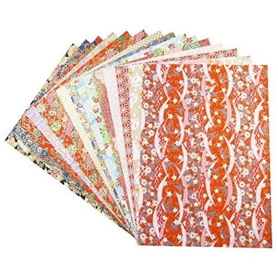 Washi Kawa Sumi Chiyogami Yuzen B4 Size 15 Patterns15 Sheets Included Set