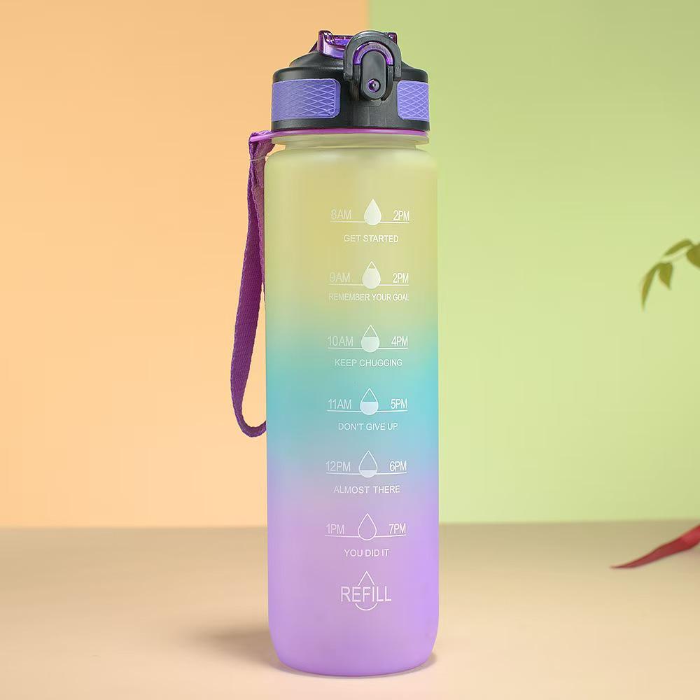 High-Capacity, Heat-Resistant Plastic Sports Water Bottle for Outdoor Activities
