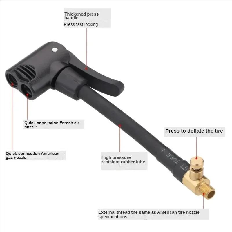 30/20/10 cm zacisk do pompowania opon samochodowych 2 w 1 adapter przedłużający rurkę do pompowania powietrza w oponach samochodowych elektryczny łącznik do pompki akcesorium