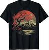 Tranquil Scenery Tee  Moon  Cherry Bliss T Shirts Japanese Style Shirts Men Clothing Tops Graphic T Shirts Streetwear Harajuku