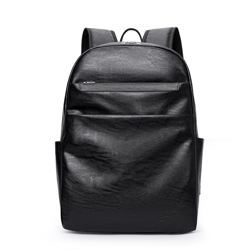 Men's Business Commuting Backpack, Large-capacity Student Travel Computer Backpack, Pu Leather Casual Backpack