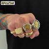 6Pcs/Set Punk Rings Hip-hop Men Rings Retro Geometric Open Rings  Male