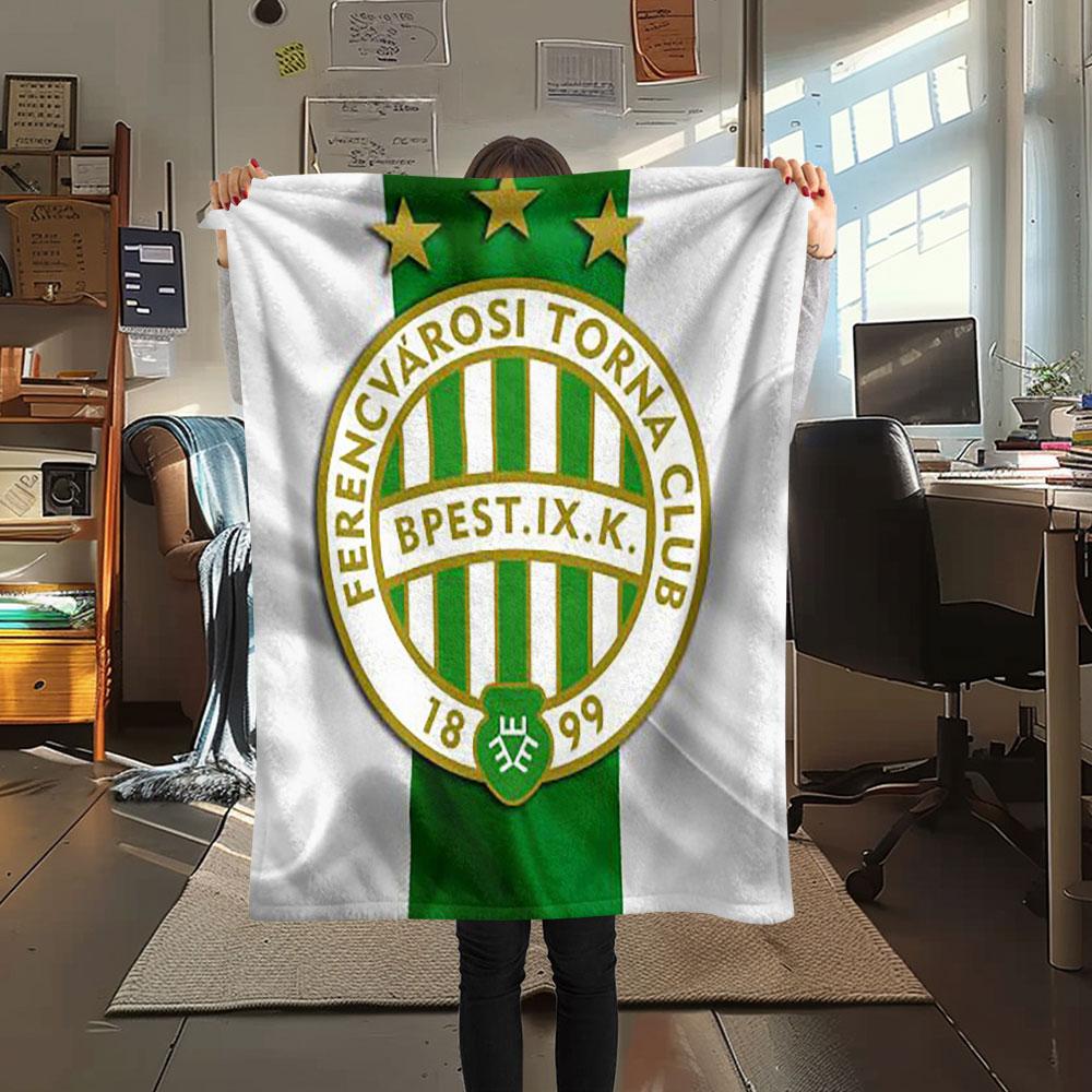 1PC FTC Logo Patterned Flannel Blanket Suitable For All Seasons for Home Decor Warmth and Comfort Gifts Holiday Present