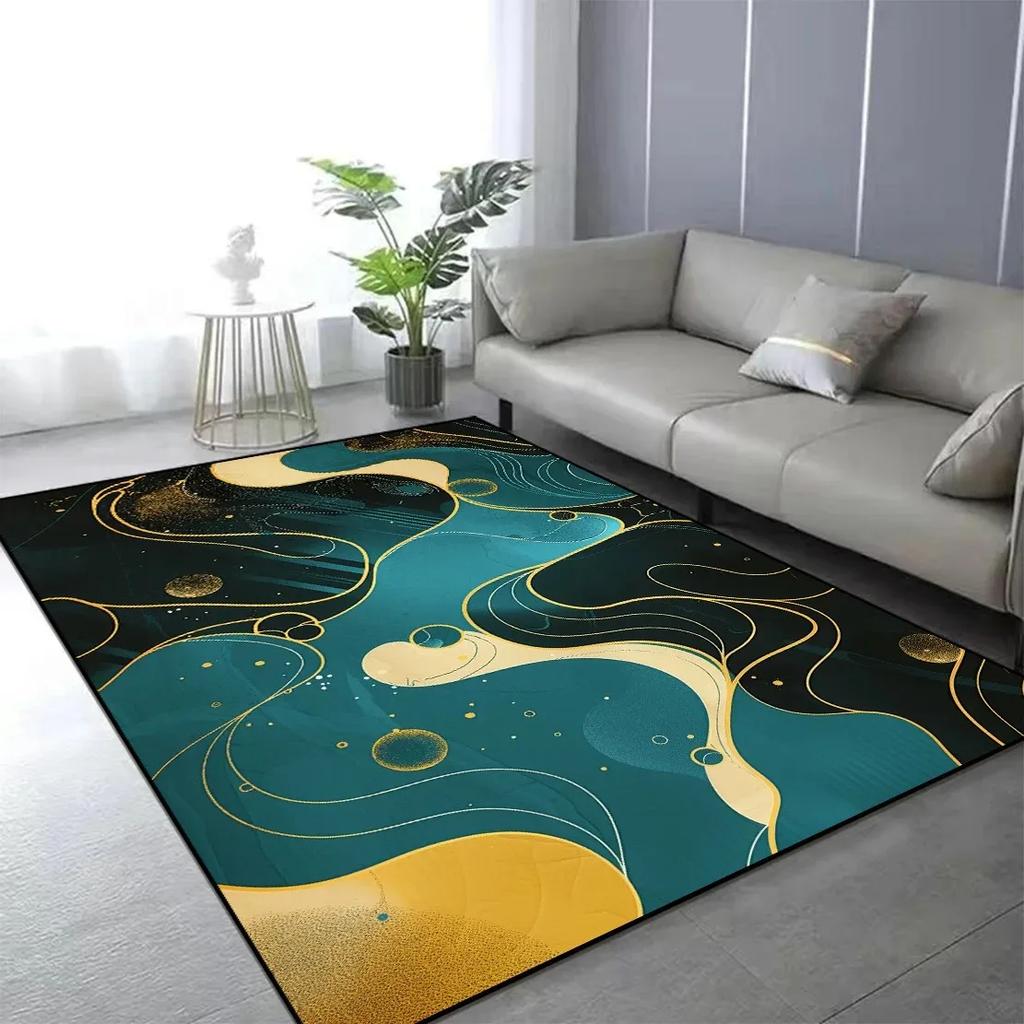 Nordic Abstract Style Carpet Living Room Bedside Floor Mat Non Slip Balcony Corridor Doormat Coffee Table Decor Accessories Rug