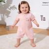 Beibeiyi 7A Antibacterial Cotton Short-Sleeve Romper 2-Pack for Girls