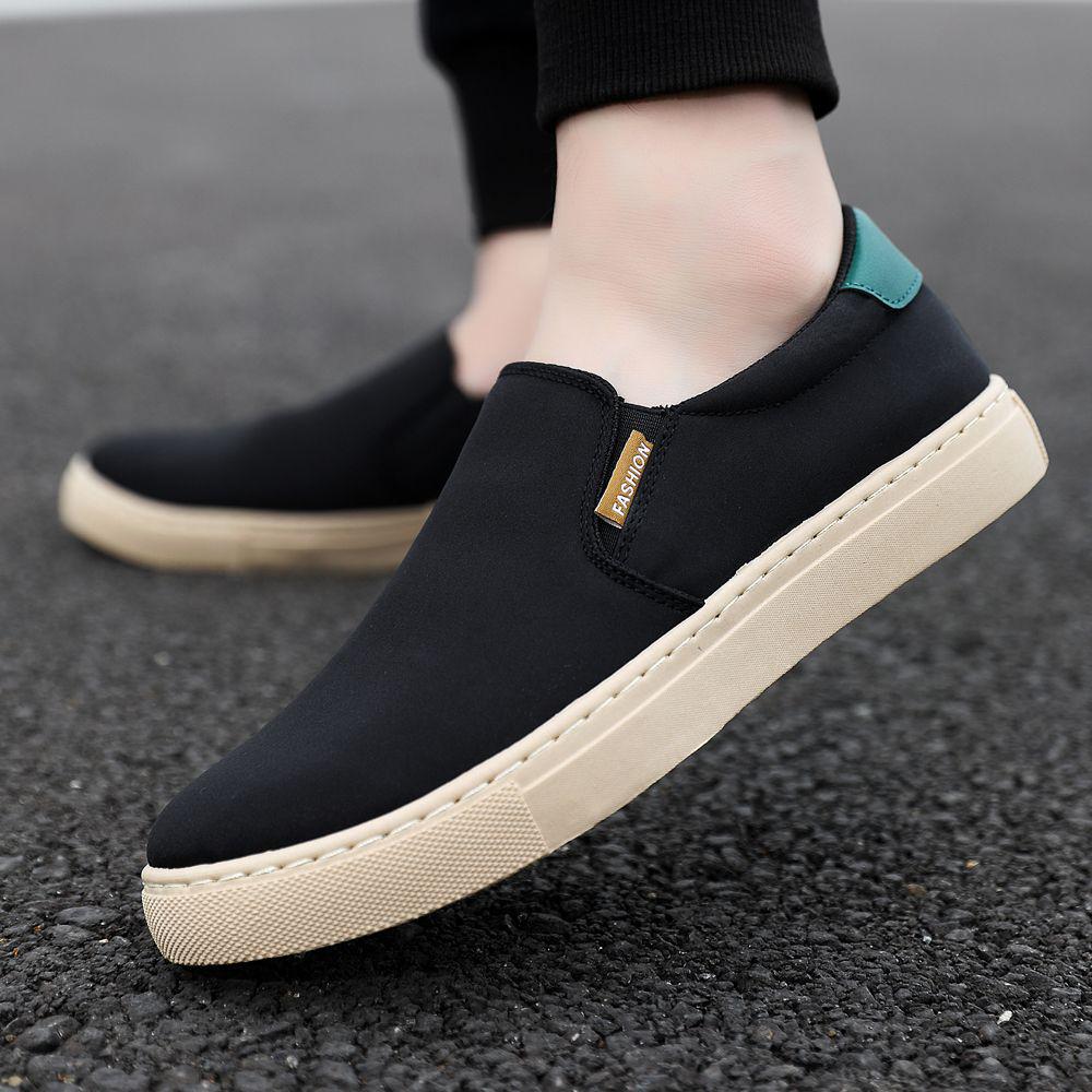 Men's 2025 Canvas Slip-On Sports Casual Shoes - Trendy, Breathable, Plus Size