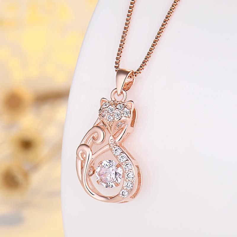 Lindon Damen-Halskette mit Anhänger, Kupferlegierung, Zirkon, modisches Geschenk