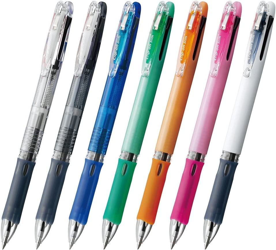 Zebra G 2C Black Ballpoint Set of Clip-On Two-Color Pen, 6, B2A3-BK-5AZ