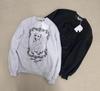 Korean Trendy OPEN*Y Dog Print Fleece Sweatshirt - Unisex, Casual & Cozy for Autumn/Winter