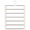Multi-Layer Stainless Steel Folding Pants Hanger with Clips, Non-Marking Storage Rack