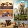 Elephant Baby Family Poster Print Modern Wildlife Animal Wall Art Canvas Painting Picture Nature Landscape for Living Roon Decor