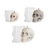 Skull Shape Gypsum Molds Scented Candle Silicone Mold Concrete Cement Crafting Mold Table Ornament Halloween Decorations