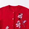 Warm Plus Size Jacquard Wool Cardigan for Middle-aged and Elderly Women