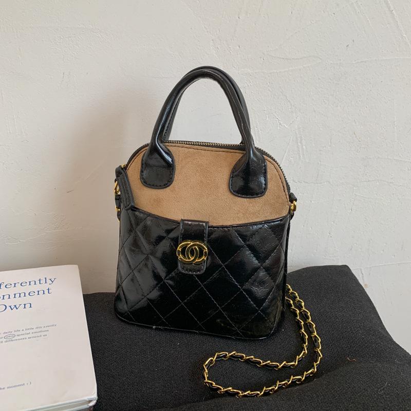 Rhombus Chain Bag Women's 2025 New Trendy Fashion High Sense Portable Shoulder Bag Versatile Messenger Bag