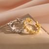 New Fashion Butterfly Rings Shiny Cubic Zirconia Leaves Geometric Adjustable Finger Ring Girls Minimalist Charm Jewlery Gifts