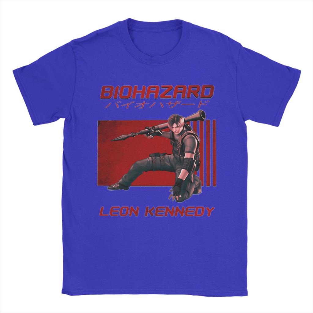 Unisex TShirts Handsome Unisex Leon Kennedy Gamer Fans Art Novelty Cotton Tee Shirt Short Sleeve T Shirts Round Neck Tops Unique