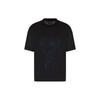 Ss23 Buchstaben-Print Rundhals Kurzarm T-Shirt Herren Oberteile Schwarz 3R1TBC-1JUVZ1-0999