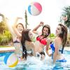 1pc Inflatable Beach Ball 12"/16" Swimming Pool Beach Party Decoration Ball for Kids Adults Summer Water Games Rainbow Beachball
