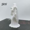 Resin-like Halloween Craft 3D Printed Ghost Bride Statue Ornament, Female Figure Sculpture with Dark Style Ornament Stable Base, Decorative Minimalist