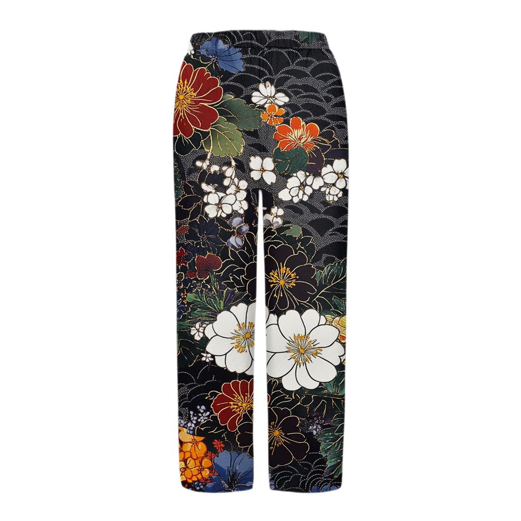 Women's Pants With Pockets Casual Trousers Pants For Women Summer Casual Wide Leg Elastic Waist Pants With Pockets