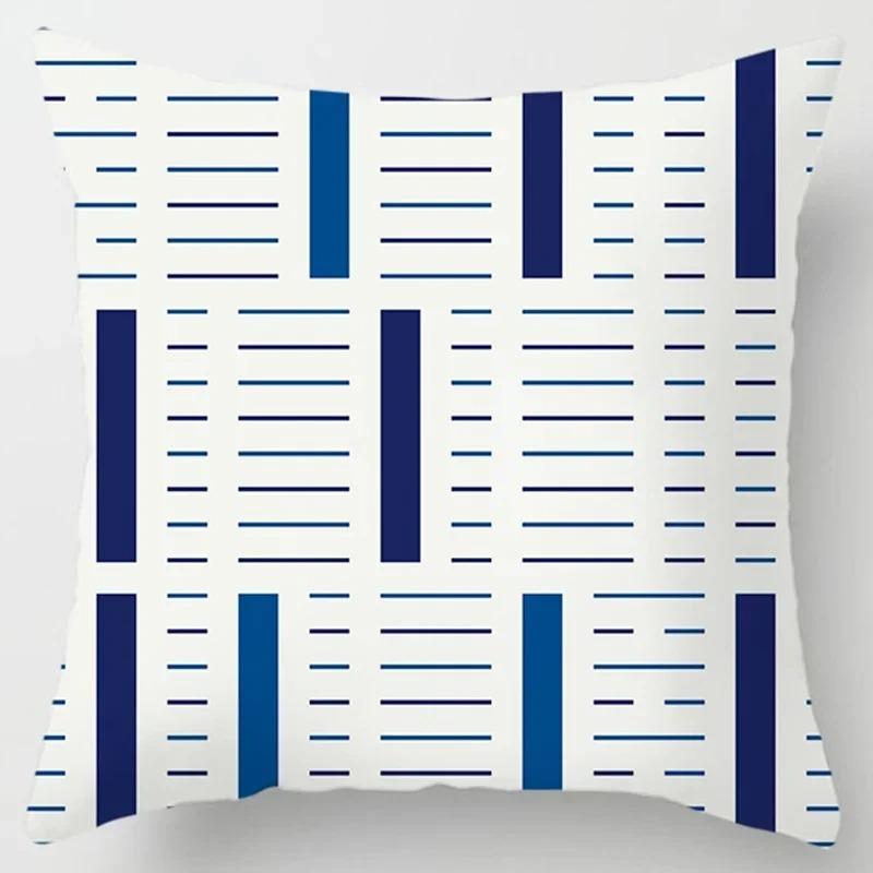 Geometric Print Decorative Pillow Cover Car Sofa Square Cushion Pillow Cover