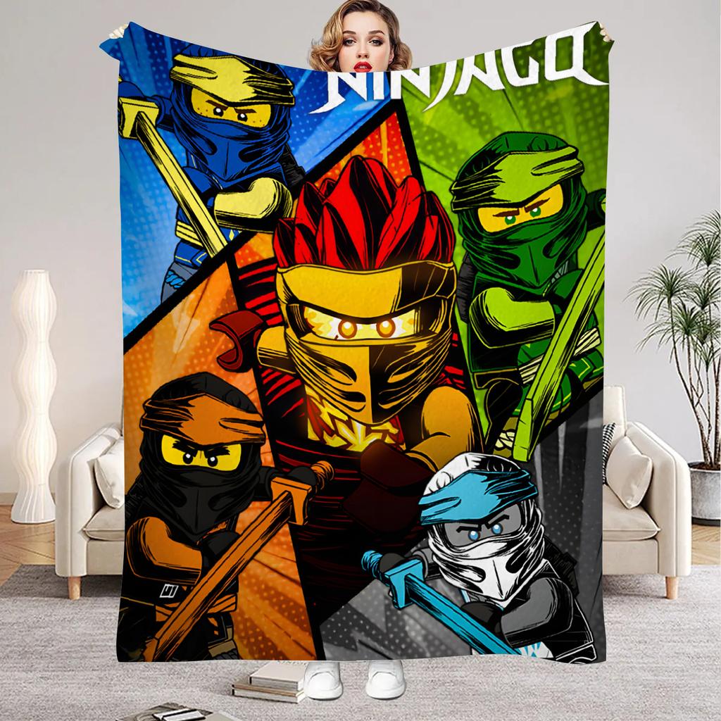 Spel N-Ninjagos Plaid voor Jongens Zomerkamp Bank Bed Zacht Pluizig Meerdere Maten Dutbed Sprei Alle Seizoenen