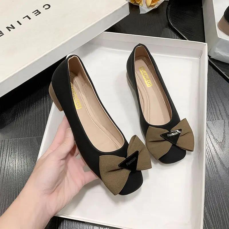 Woman Flats With Bow Lastest Korean Style Shoes for Women Beau Today Wholesale Quick Delivery Chic Point Summer Spring
