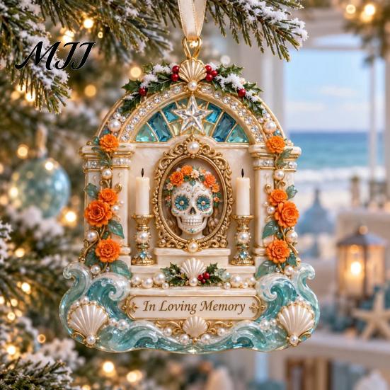 Vnitřní bytové doplňky Ozdoba na Den mrtvých, Mexická květinová kostra Závěsná dekorace, Akrylové Potřeby pro oslavu Festivalu Dia De Los Muertos
