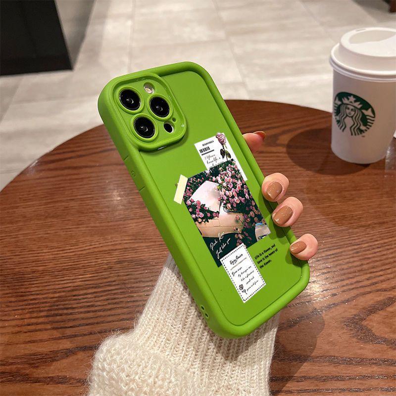 

Rose Label Drop-proof Creative iPhone 17/16 Pro Max/15 Pro/14/13 Case iPhone 14