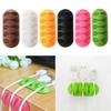 5 Hole Cable Clips Self Adhesive Cord Holders for Desk TPR Wire Management Organizer Under Desk Cable Management