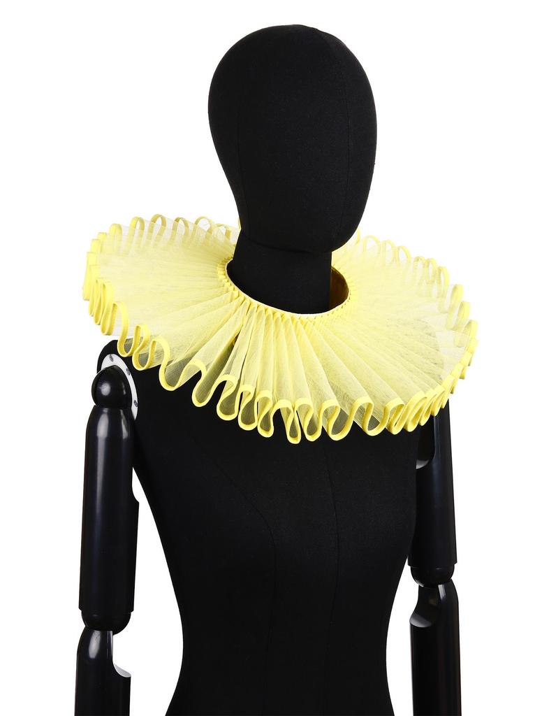 Aristocratic Literary Fake Ruff Collar - Colorful Retro Exaggerated Portrait Prop