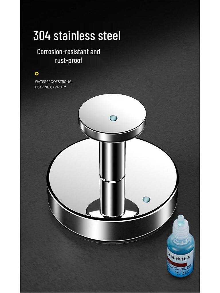 304 Stainless Steel Rotating Suction Cup Hook – Strong, No-Drill, Load-Bearing Hook for Kitchen, Bathroom, and Toilet.