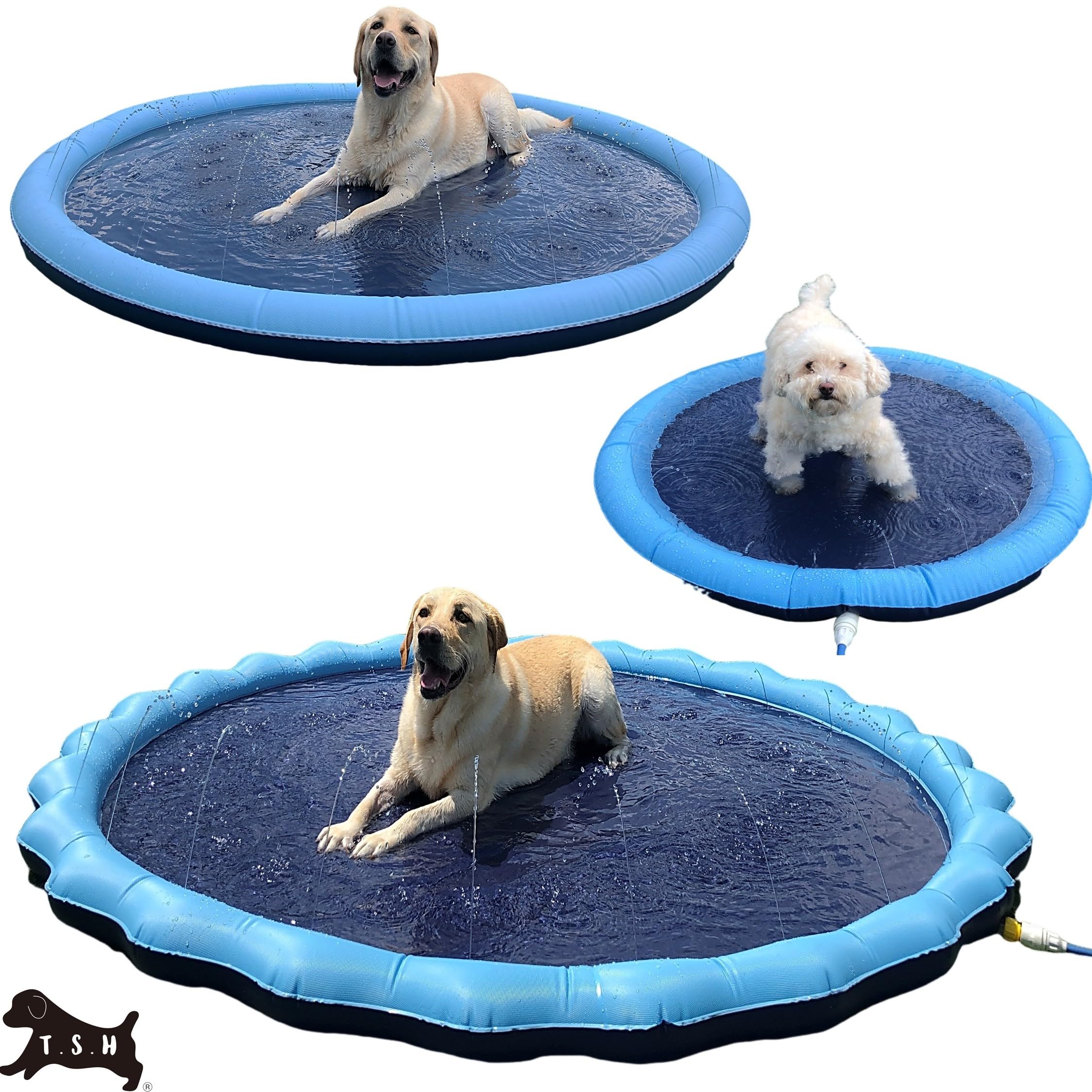 

Fountain Mat Pool Pet Kids Fountain Heavy Kids Baby Water Small Medium Large Dogs [S, 100cm] Pool, Mat, Duty, Dog, Pool, Foldable, Pool, Portable, синий