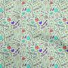 oneOone Cotton Flex Fuschia Pink Fabric Tool Sewing Material Print Fabric By The Yard 40 Inch