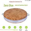 Round Nan Bamboo Extra Thick Chopping Block: Mold-Proof, Heavy-Duty Cutting Board for Meat