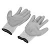 2 Pair Gray Cut Resistant Gloves Level 5 Protection HPPE Dipped Gloves for Gardening Outdoor