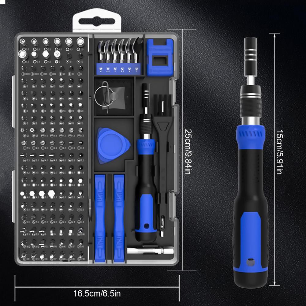 Electrical Screwdriver Set Ergonomic Portable 160 In 1 Tool With Case Appliance Repair Screwdriver Set For Home Industrial чёрный