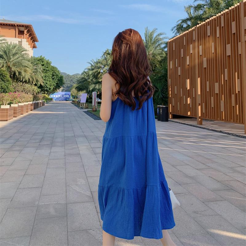 Women's Summer Halter Seaside Holiday Long Dresses