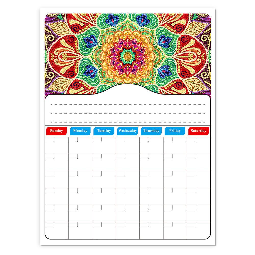

Flower Diamond Art Magnets Decals Calendar Diamond Painting Fridge Magnet DIY Fridge Stickers Calendar for DIY Crafts Party Gift